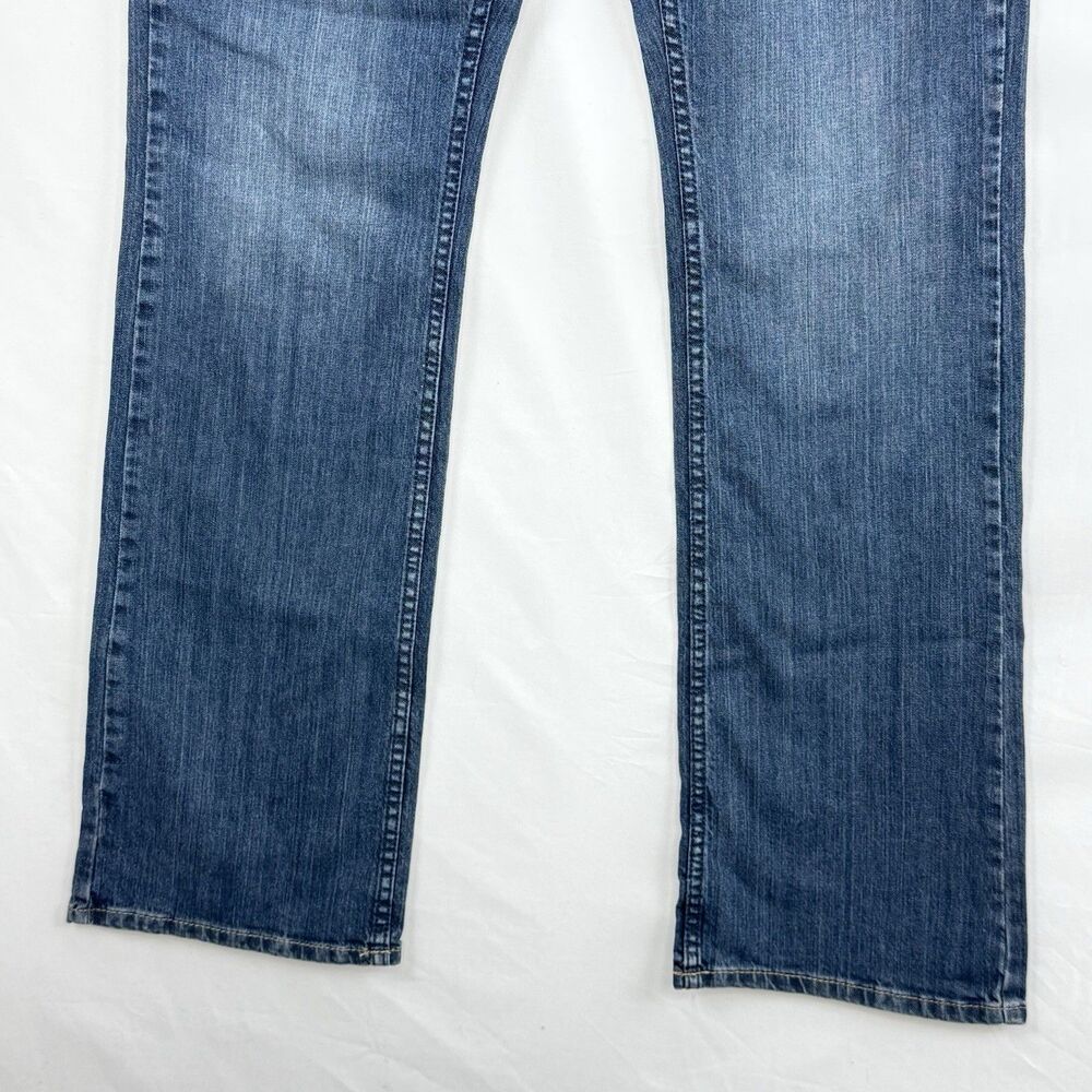 Cody James Men's Wolfstooth Wash Duke Relaxed Bootcut Stretch Denim Jeans 33x36 - Picture 16 of 16